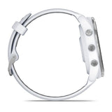 Garmin Forerunner 965, Titanium Bezel with Whitestone Case and Whitestone/Powder Gray Silicone Band