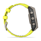 Garmin fenix 8, 47 mm, Solar, Sapphire, Titanium with Amp Yellow/Graphite Silicone Band
