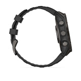 Garmin fenix 8, 47 mm, AMOLED, Sapphire, Carbon Gray DLC Titanium with Black/Pebble Gray Silicone Band