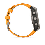 Garmin fenix 8, 47 mm, AMOLED, Sapphire, Titanium with Spark Orange/Graphite Silicone Band