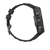 Garmin fenix 8, 51 mm, AMOLED, Sapphire, Carbon Gray DLC Titanium with Black/Pebble Gray Silicone Band