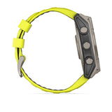 Garmin fenix 8, 51 mm, Solar, Sapphire, Titanium with Amp Yellow/Graphite Silicone Band