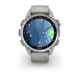Garmin Descent Mk3, 43 mm, Stainless Steel with Fog Gray Silicone Band