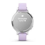 Garmin Lily 2 Active, Silver with Purple Jasmine Silicone Band