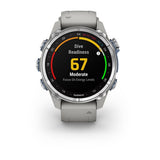 Garmin Descent Mk3, 43 mm, Stainless Steel with Fog Gray Silicone Band