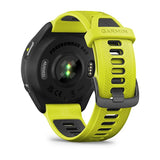 Garmin Forerunner 965, Carbon Gray DLC Titanium Bezel with Black Case and Amp Yellow/Black Silicone Band