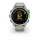 Garmin Descent Mk3, 43 mm, Stainless Steel with Fog Gray Silicone Band