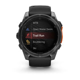 Garmin fenix 8, 51 mm, AMOLED, Slate Gray with Black Silicone Band