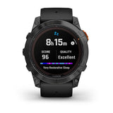 Garmin fenix 7X Pro, Solar Edition (No Wi, Fi), Slate Gray with Black Band (No Wi, Fi)