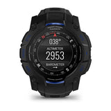 Garmin Instinct 3, 50 mm, AMOLED, Black with Black/Bolt Blue Band