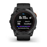 Garmin fenix 7X Pro, Solar Edition (No Wi, Fi), Slate Gray with Black Band (No Wi, Fi)