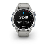 Garmin Descent Mk3, 43 mm, Stainless Steel with Fog Gray Silicone Band