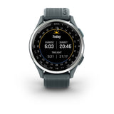Garmin Approach S44, Silver Aluminum Bezel with Twilight Silicone Band