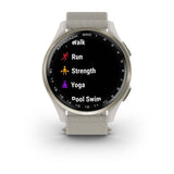 Garmin Approach S50, Cream Gold Aluminum Bezel with Ivory Nylon Band