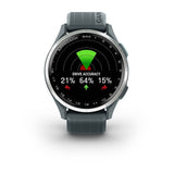Garmin Approach S44, Silver Aluminum Bezel with Twilight Silicone Band