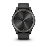 Garmin vívomove Trend, Slate Stainless Steel Bezel with Black Case and Silicone Band