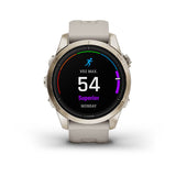 Garmin epix Pro (Gen 2), Sapphire Edition  42 mm, Soft Gold with Light Sand Band