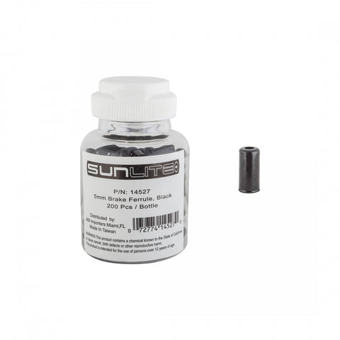 Cable Ferrule Sunlt 5Mm Brake Bk Btlof200