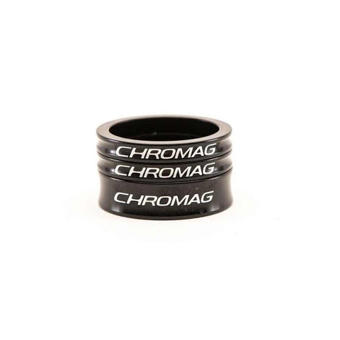 Chromag, Spacer Kit, Headset Spacer, 1-1/8'', Height: Set, Aluminum, Black, Kit