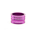 Chromag, Spacer Kit, Headset Spacer, 1-1/8'', Height: Set, Aluminum, Purple, Kit