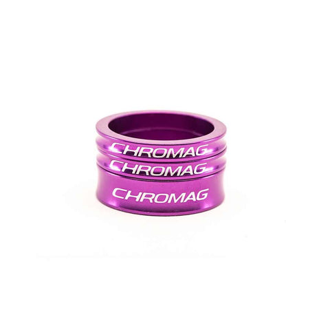 Chromag, Spacer Kit, Headset Spacer, 1-1/8'', Height: Set, Aluminum, Purple, Kit