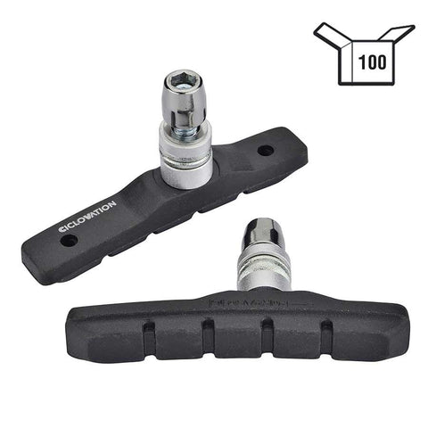 Ciclovation, Basic Mountain, Brake pad, Cartridge type, Threaded, Black, Box of 100 pairs