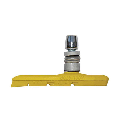 Kool Stop, Thinline, Cantilever Brake Pads, Threaded posts, Rubber, Yellow, Pair