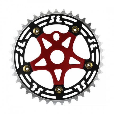Chainring Se Bikes 1Pc 39T 1/8 Aly W/Spider Bk/Rd Cp