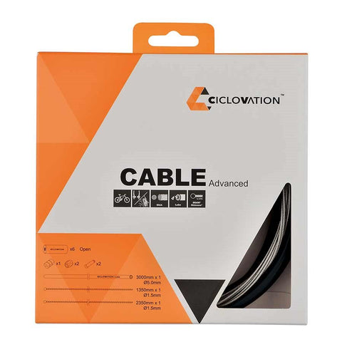 Ciclovation, Advanced Brake Mountain, Brake cable and housing set, MTB, 1700mm, Black
