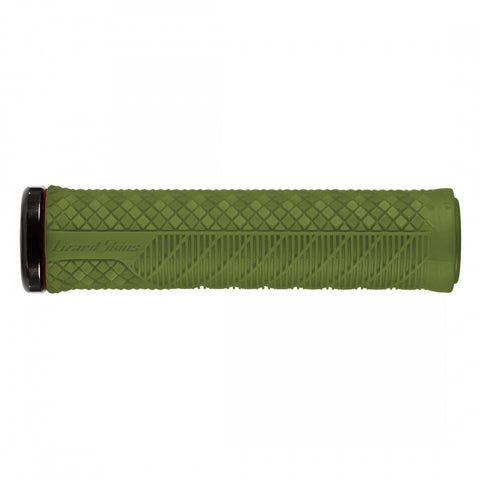 Lizard Skins, Charger Evo Single Sided Lock-On, Grips, 136mm, Olive Green