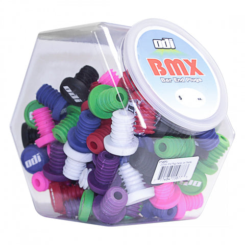 ODI Jar Of BMX End Plugs 50 Pair Various Colors