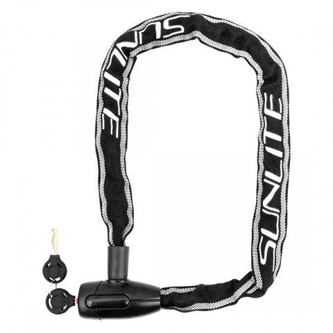 Lock Sunlt Dfndr Chain 6Mmx35In Key Bk W/Reflective