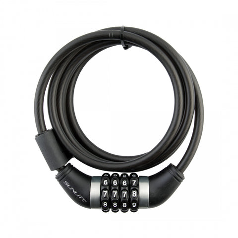 Lock Sunlt Cbl 8Mmx6F Com W/Bkt Coil Bk