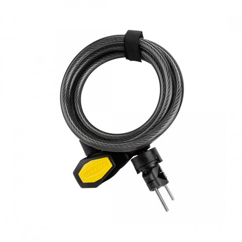 Lock Sunlt Dfndr D3 Cbl 10Mmx6F Key Coil Bk W/Brkt