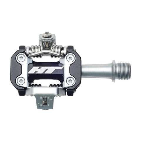 HT Components, M2 Leopard M, Pedals, Body: Aluminum, Spindle: Cr-Mo, 9/16'', Black, Pair