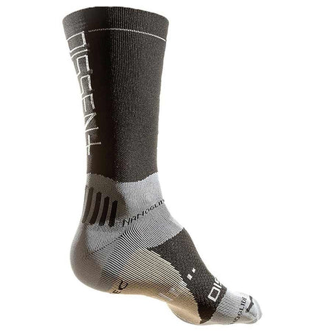 Dissent, Supercrew Nano 8'' + Copper, Compression socks, Black, S (Men 3.5-6.5)