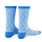 Supacaz, Asanoha, Socks, White/Neon Blue, SM, Pair