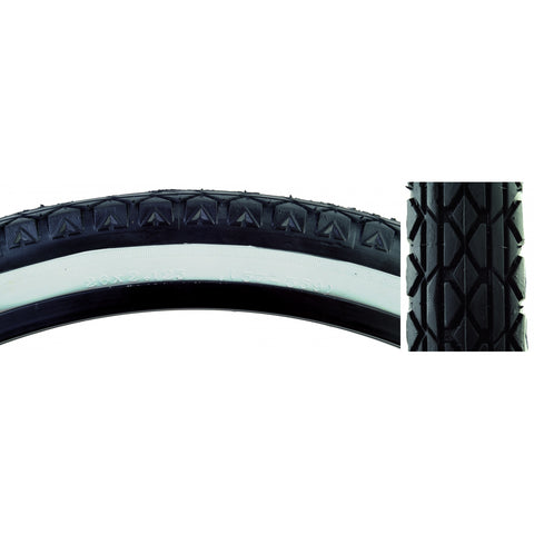 Tires Sunlt 26X2.125 Bk/Wh Cruiser V52 Fold-Cb/30 65Psi
