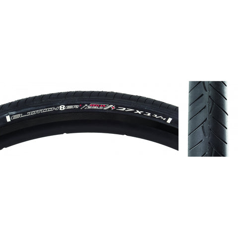 Tires Sunlt 27X1-1/4 Bk/Bk Flatshld Wire Belted