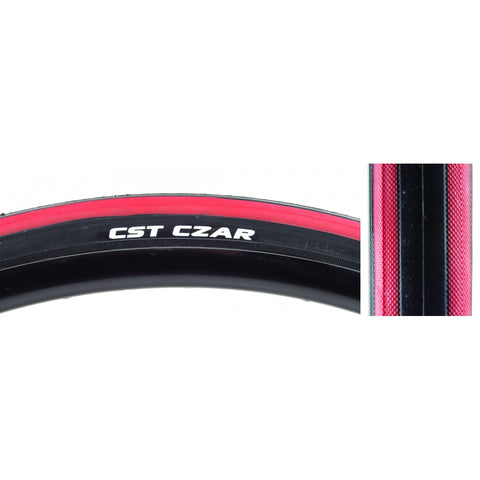 Tires Cstp Czar 700X23 Bk/Rd 120Lb Wire
