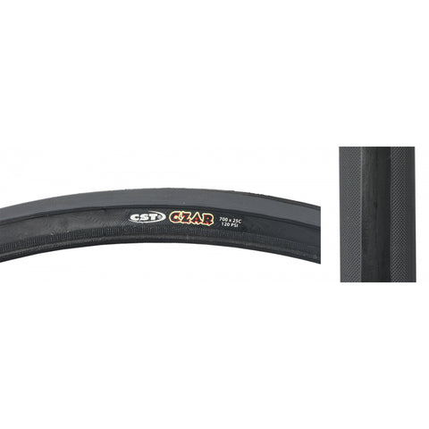 Tires Cstp Czar 700X25 Bk/Gy 120Lb Wire