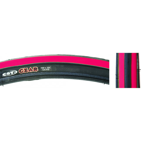 Tires Cstp Czar 650Cx23 Bk/Rd 120Lb Wire