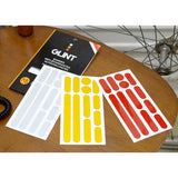 GLINT Reflective, Frame Stickers 3 Colors, White/Yellow/Red, Kit