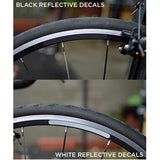 GLINT Reflective, Wheel Stickers, Black, Kit