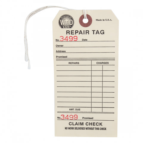 FORM WALD REPAIR TAG # 700 BXof500