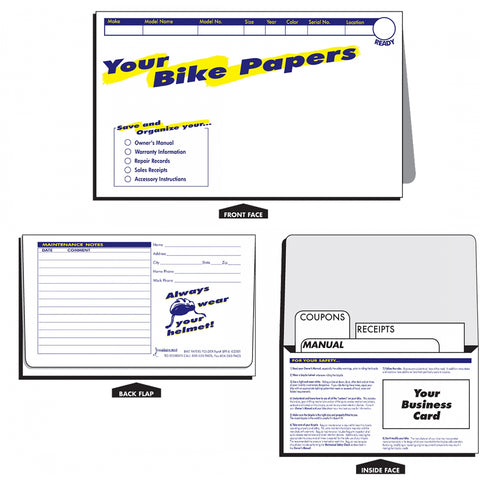 Form Wb Folder For Bike Papers Pkof125