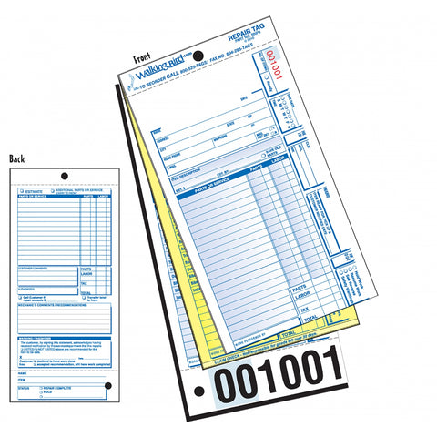 Form Wb Std Bik Repair Noserv Ful/Claim Pkof250