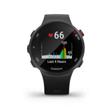 Garmin, Forerunner 45 Small, Watch, Watch Color: Black, Wristband: Black - Silicone, 010-02156-02
