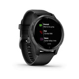 Garmin, Venu, Watch, Watch Color: Black, Wristband: Black - Silicone, 010-02173-11