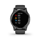 Garmin, vivoactive 4, Watch, Watch Color: Black, Wristband: Black - Silicone, 010-02174-11